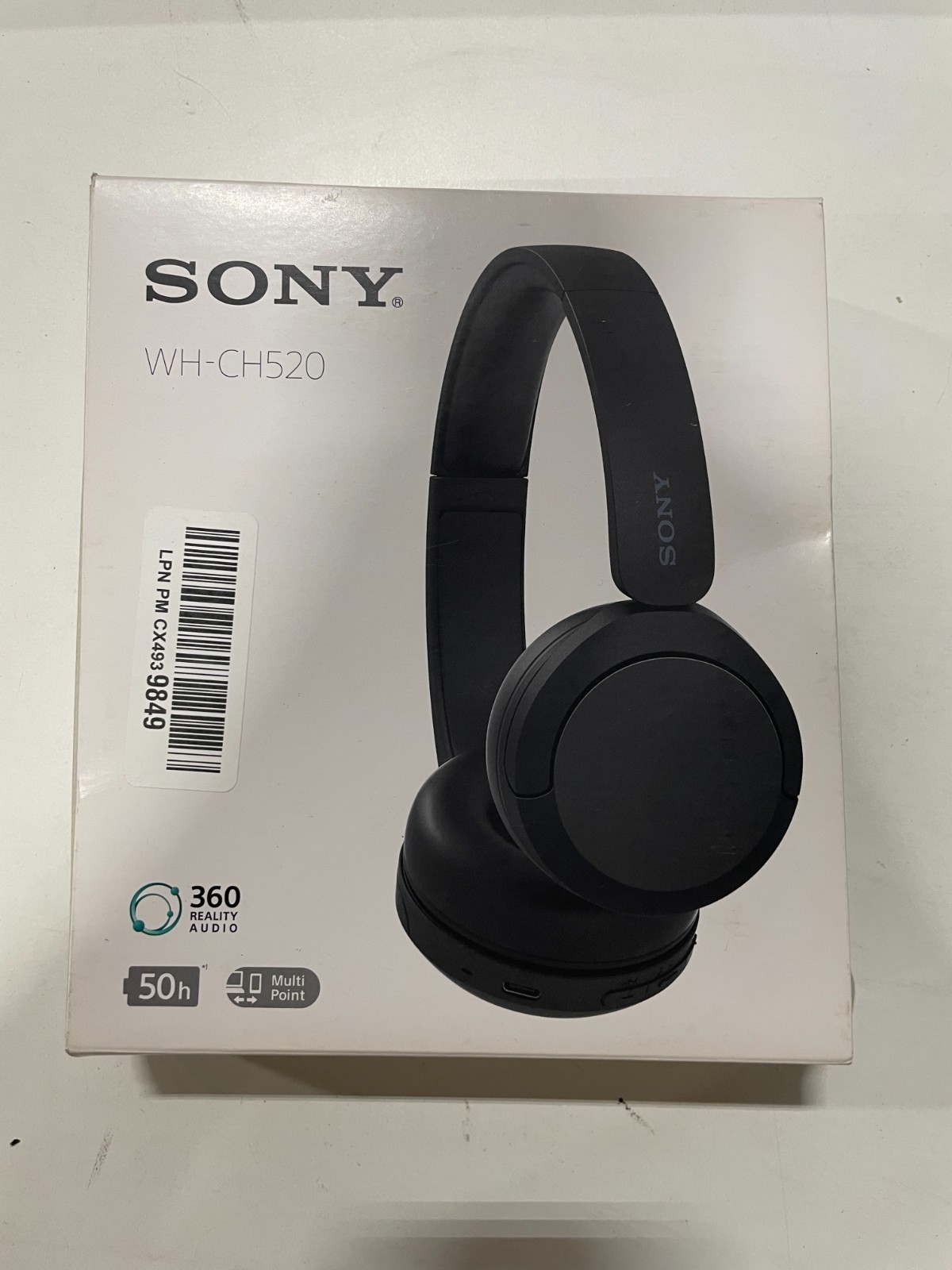 Sony WH-CH520 Wireless On-Ear Bluetooth Headphones in Black