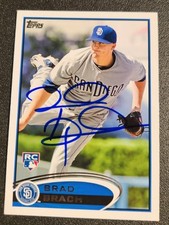 Brad Brach Autograph Signed 2012 Topps RC San Diego Padres