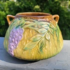 Roseville  Wisteria Brown Wisteria Vase with Handles 4 X 6" Mint Condition