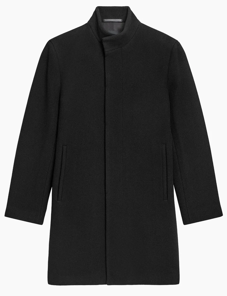 Abrigo Theory XL para hombre Belvin Off Urban Melton lana cachemir gris carbón Foto 3 de 4