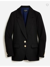 J.CREW BP416 Solid Black City Crepe Willa Blazer Jacket Women s Size 8