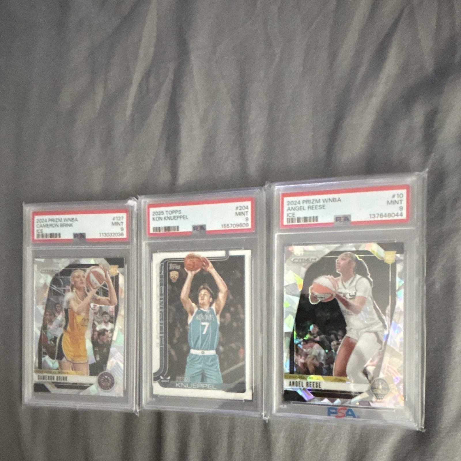 Panini PSA 9 3 Card Rookie Lot Prizm WNBA Ice Cameron Brink #127 Angel Reese #10 view 3