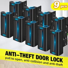 9pcs Home Security Door Lock Childproof Door Reinforcement Lock for HOME SAFE