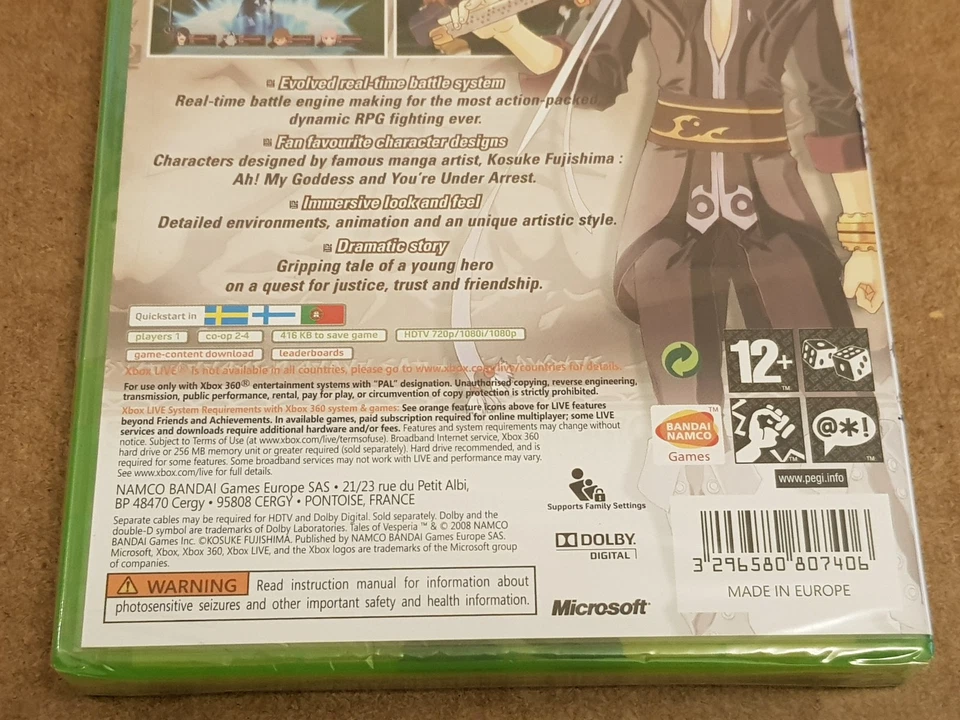 Tales of Vesperia - XBOX 360 - UK PAL - NEW & FACTORY SEALED - RPG - 1st Edition - Image 3 of 4