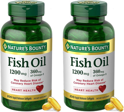 Nature'S Bounty Fish Oil Omega 3 Supplements - Supports Heart Health, 1200 Mg Fi