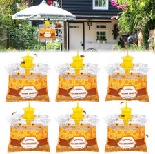 6 Pack Carpenter Bee Traps for Outside, Disposable Wasp Traps Outdoor Hanging, Y