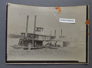 1890's Mississippi Sternwheel Steamers Abner Gile & Prescott Photograph