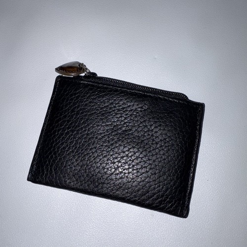 Brighton Black Leather card case Wallet With Heart ID clear Window - Picture 2 of 3