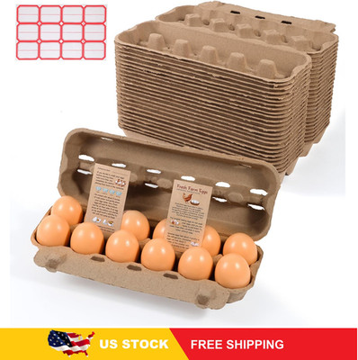 24-Pack Bulk Empty Egg Cartons for Storage, 12-Count , Egg Storage Containers