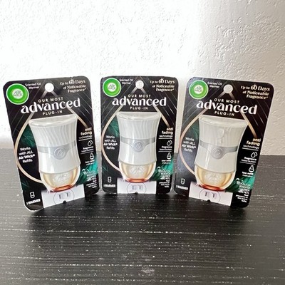3X Air Wick Plug in Scented Oil Air Freshener Essential Oils Advanced Gadget NEW