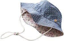 Toddler Floppy Hat Baby- Sun Protection Hat w/ Chin Strap 0-6 months