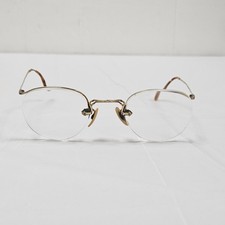 Vintage AO American Optical 1/10 12K GF Gold Wire Half Rim Eyeglasses Frame