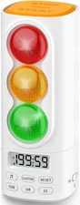 Traffic Light Visual Audio Digital Timer LCD Display Volume Adjustment 4 Kitchen