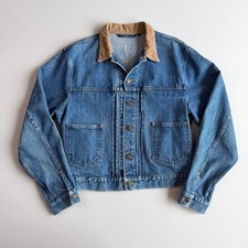 VNTG Polo Ralph Lauren L 80s Western Denim Side-Tab Trucker Jacket