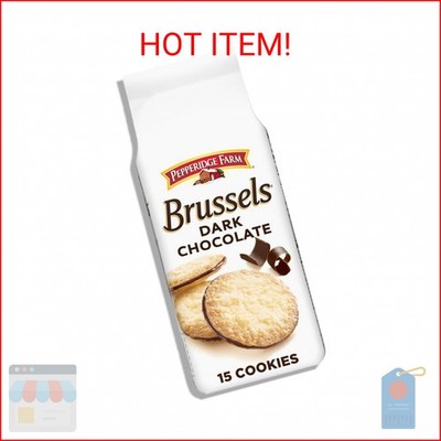 Pepperidge Farm Brussels Dark Chocolate, 15 Lace Cookies, 5.25 oz. Bag