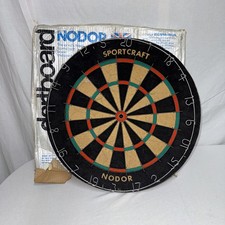 Vintage Sportcraft Nodor 18  Bristle Dartboard Made in England With Original Box