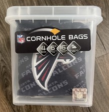Cornhole Bags Atlanta Falcons Set Of 4 Black NFL Yard Games New In Plastic Case