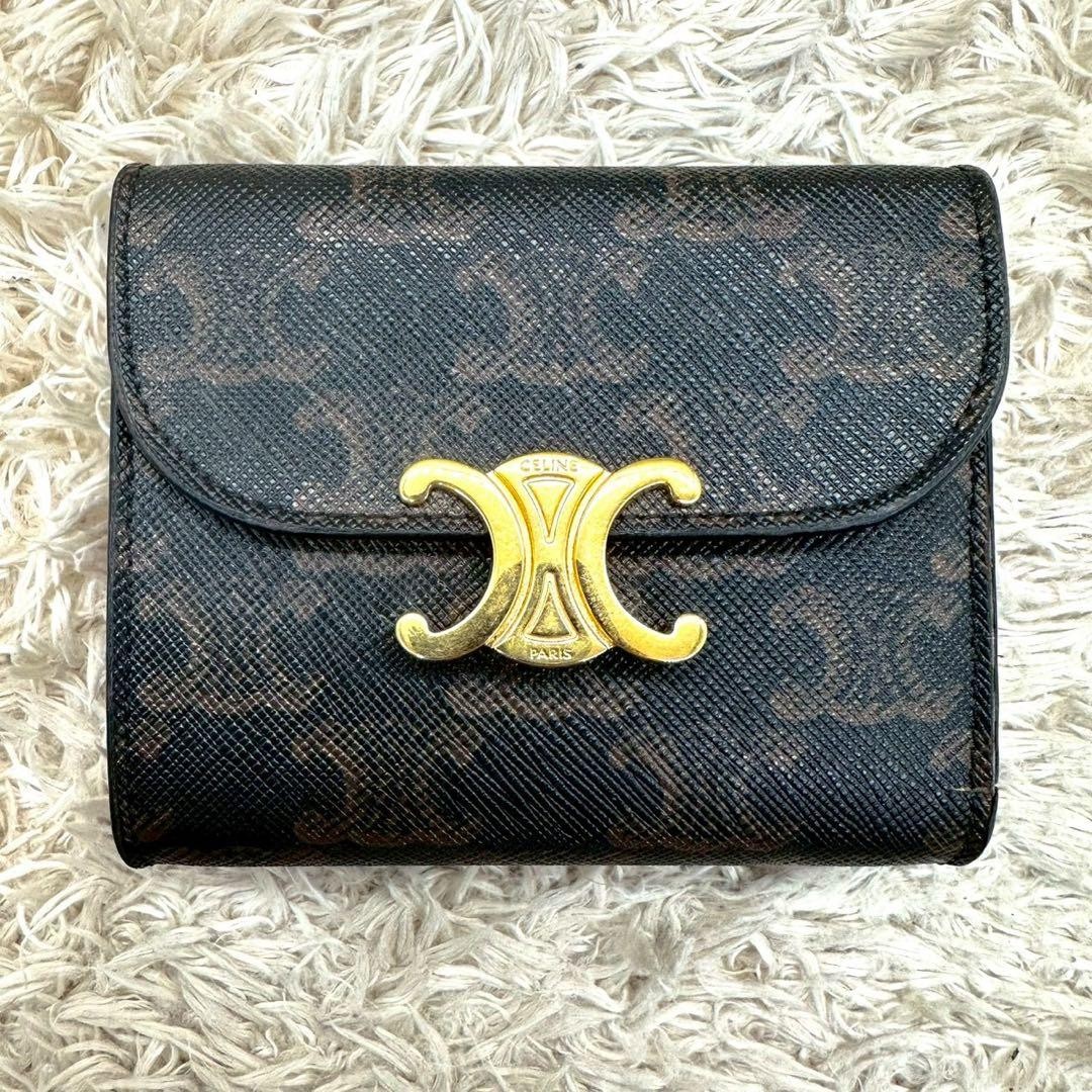 CELINE Triomphe Card Case Macadam Pattern From Ja… - image 2