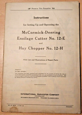 Anleitung zum Einrichten und Bedienen des McCormick Hirsch-Silageschneiders
