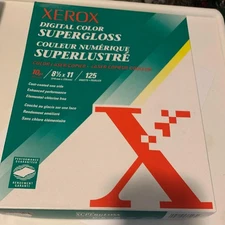 XEROX 8.5x11” Digital Color Supergloss Paper-Color Laser/Copier 125 Sheets