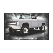 Car Magnet Of 1968 Dodge Power Wagon Pickup Truck