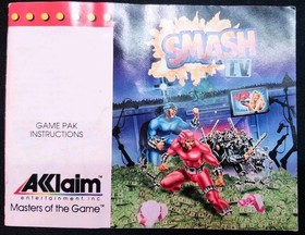 SMASH TV Nintendo NES Original Instruction Book Manual Only