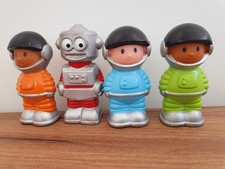 Vintage Space Toys Cosmonauts Robot Figures Set of 4
