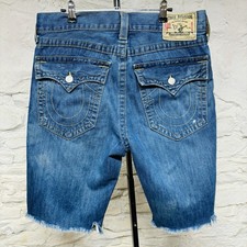 True Religion Jeans Vince Denim Cutoff Shorts Faded Distressed Made in USA Y2K
