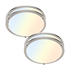 2PACK 5CCT 10" LED Ceiling Light Flush Mount Fixture Dimmable 5-Color Changing