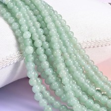2-2.5mm Hole Green Aventurine Smooth Round Beads 6mm 8mm 10mm 8 Inch Strand