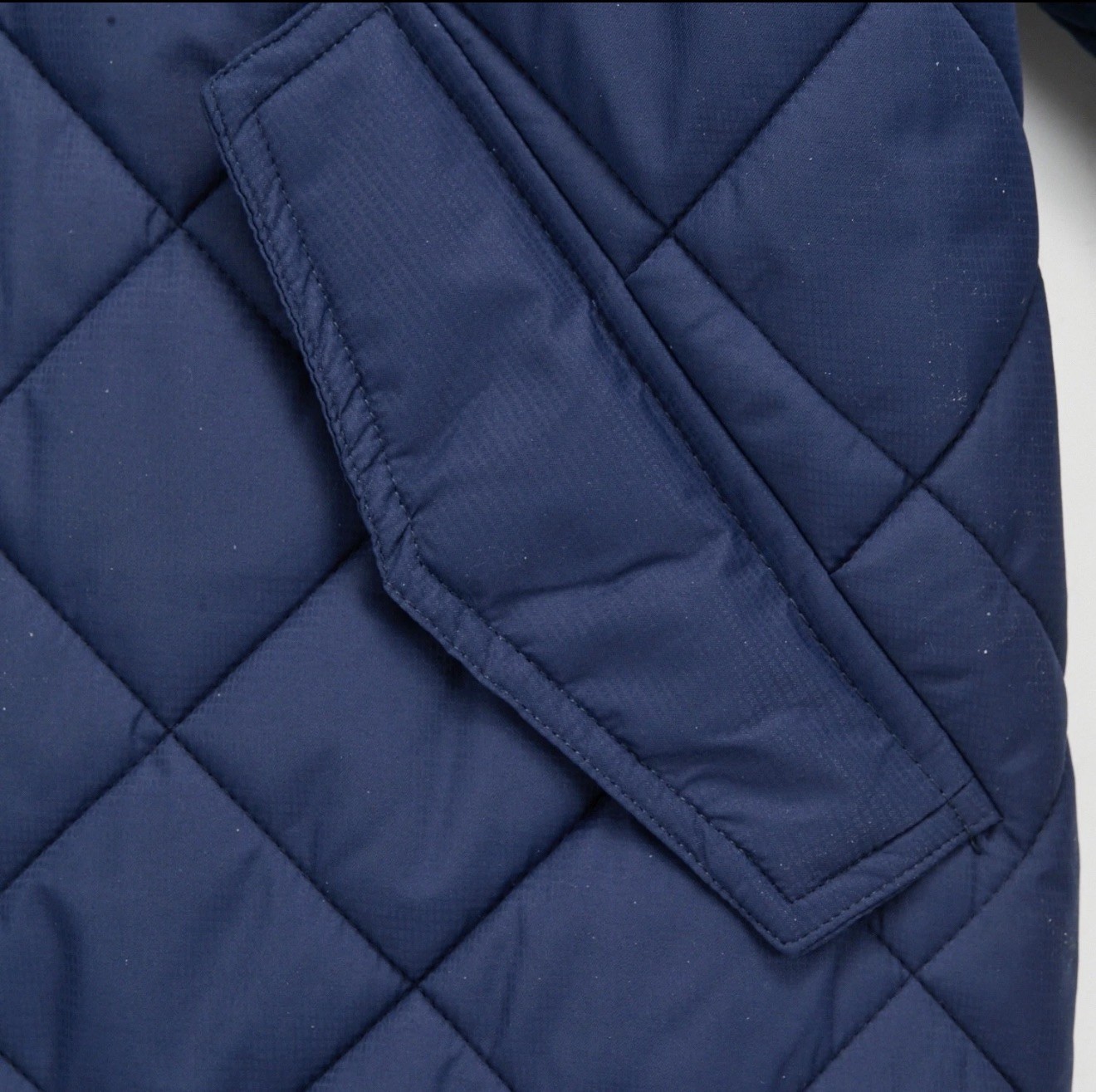 New Balance Mens Puffer Jacket Navy Blue Quilted zip Insulated Bomber Coat Small thumbnail 3