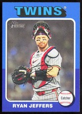 2024 Topps Heritage High Number RYAN JEFFERS Blue Border SP Card #635