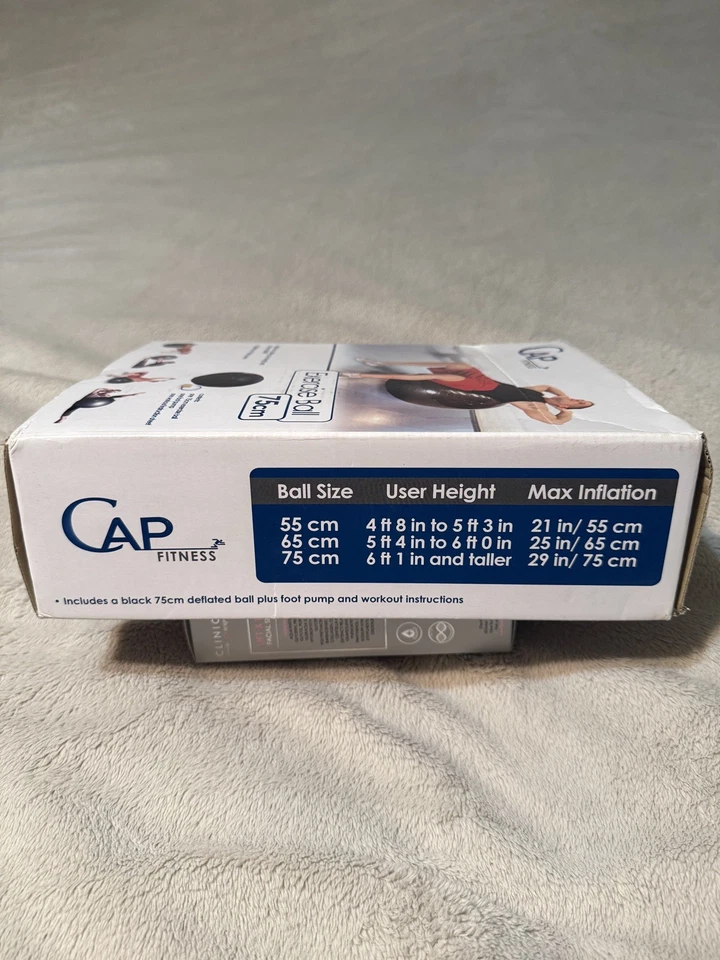 Cap Fitness 75cm Exercise Ball with Pump  Fitness Ball New in box - Image 4 of 4