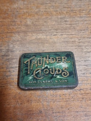 Vintage Thunder Clouds 2oz Tabak Blechdose WM.Clarke & Son