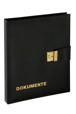 Pagna Document Wallet Soft Synthetic Leather with Flap Lock 4-Ring Mechanism Ins