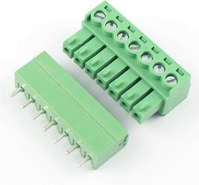 7 Pin Pole 3.81mm Pitch Straight Plug Screw Terminal Block Connector Panel PCB