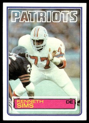 1983 TOPPS KENNETH SIMS C RC NEW ENGLAND PATRIOTS #336