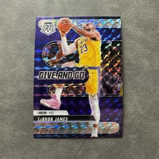 2024-25 PANINI MOSAIC LEBRON JAMES #1 GIVE AND GO SILVER MOSAIC PRIZM LAKERS SP