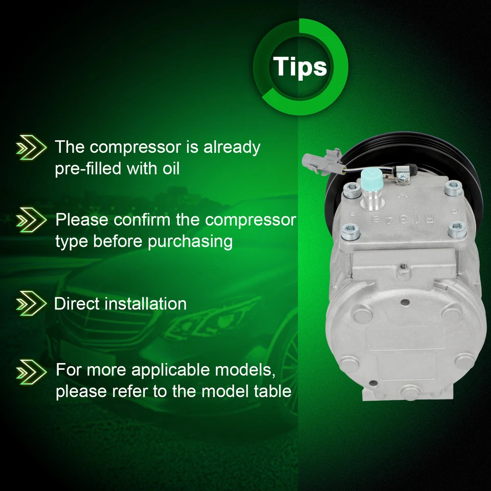AC A/C Compressor W/ Clutch For 1996 1997 1998-2002 Toyota 4Runner 3.4L - Image 4 of 4