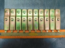 Lot of Ten (10) Steel Shelf Clips Industrial Metal Shelving Fits Edsal Shelving