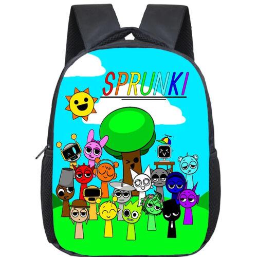 Cartoon Sprunki 12" Rucksack Schulranzen Junge & Mädchen Incredibox Schultasche klein - Bild 30 von 47
