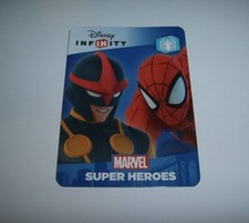 DISNEY INFINITY 2.0 Marvel Heroes Spiderman Nova Unused Web Code Card Playset