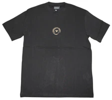 EMPORIO ARMANI Men Black Cotton T Shirt with Embroidered Eagle Logo S, M, XL
