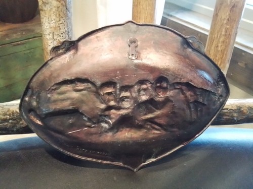 South Dakota Mount Rushmore Vintage Japan 7 1/2" Stamped Metal Tray FREE S/H - Picture 2 of 2