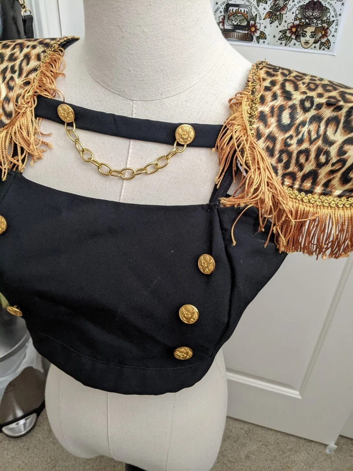 Top Disfraz Negro y Dorado - Talla Pequeña Foto 2 de 3