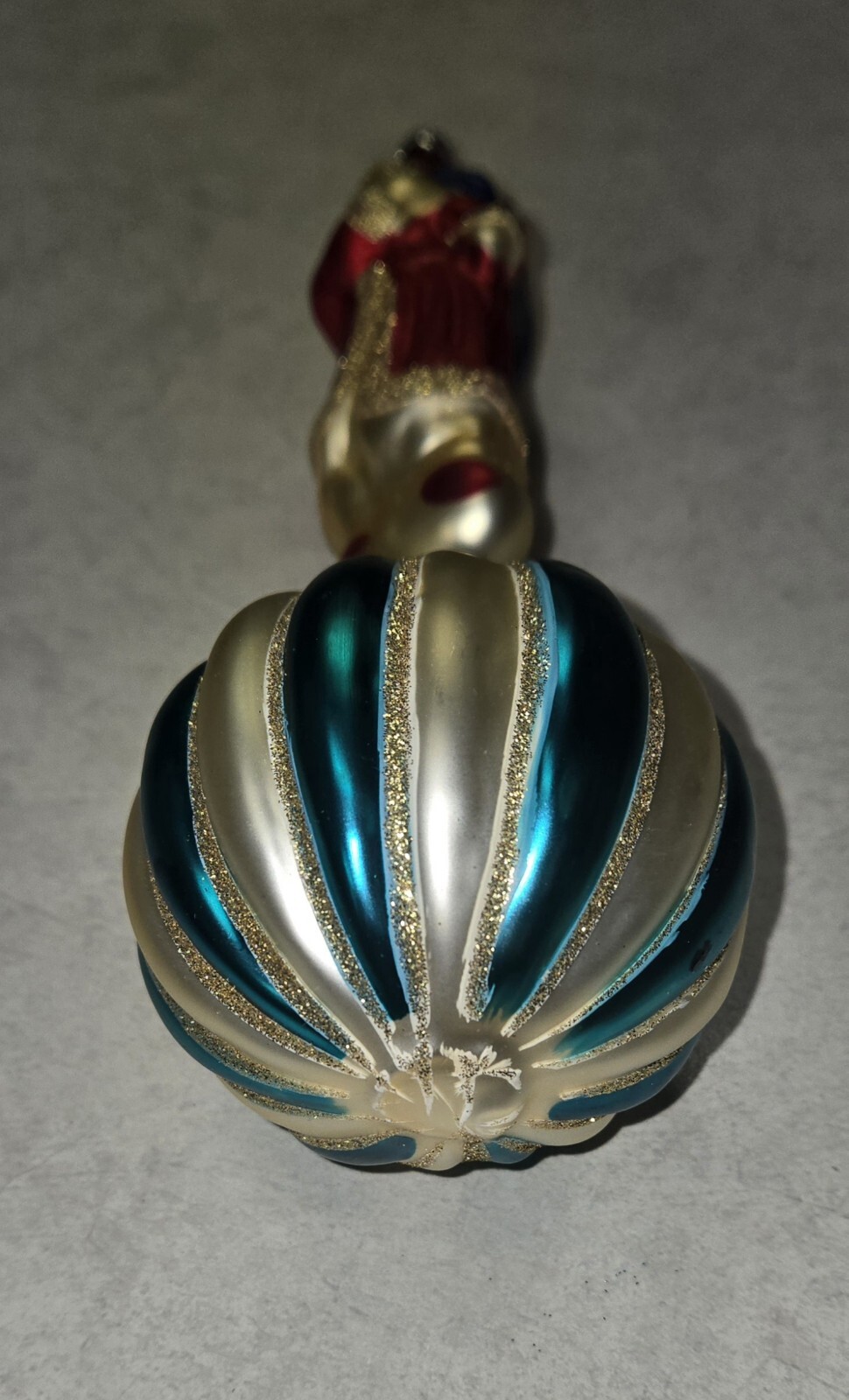 Vintage Rare Blown Glass Santa Christmas Ornament Hand Painted 9" | eBay
