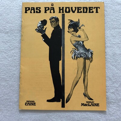 Gambit Shirley MacLaine, Michael Caine, Herbert Lom 1966 Danish Movie Program