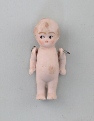 Ganzbiskuit- Porzellan Puppenstubenpuppe Kewpie handbemalt alt 9110049-x 