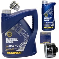 MotoröL Set 10W40 6 Liter + ÖLfilter Sm 142/1 + Schraube FüR Renault Master Ii