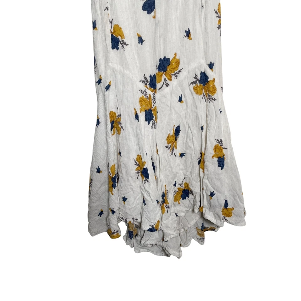 Free People Mameluco Para Mujer 0 Blanco Floral Una Pieza Sin Mangas Boho Cuello en V Camiseta sin Mangas Foto 3 de 4